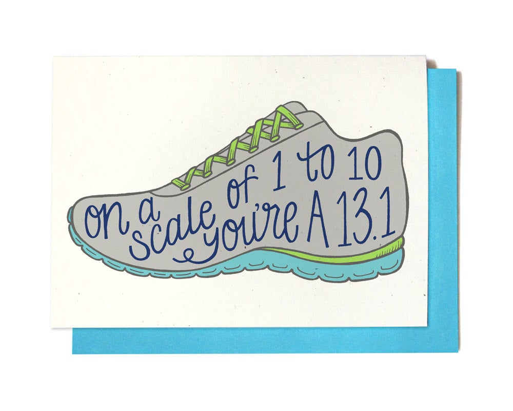 Card For Runners Half Marathon Card Congratulations Card for Runners – Hennel Paper Co.