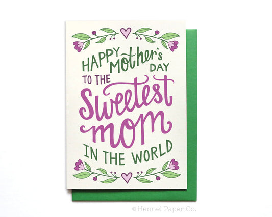 Mother's Day Card - Sweetest Mom - MD21