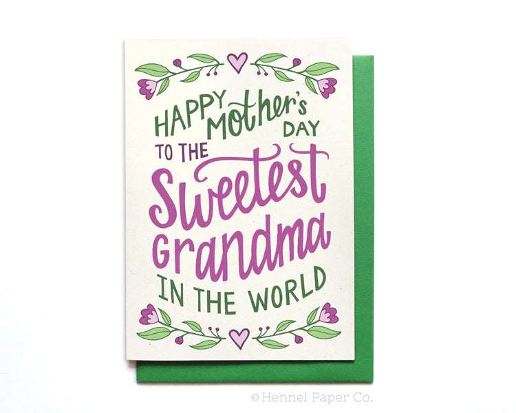 Mother's Day Card - Sweetest Grandma - MD22