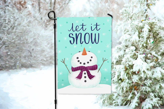 Garden Flag - Let It Snow