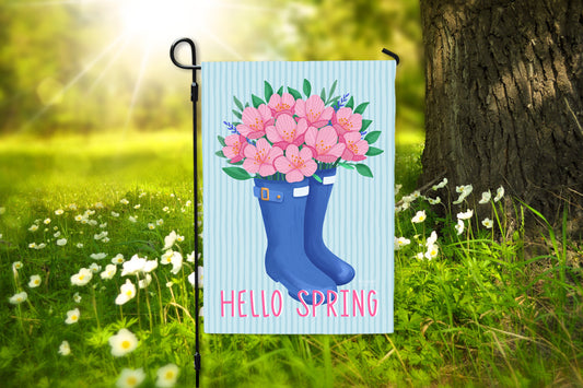 Garden Flag - Spring Rain Boots