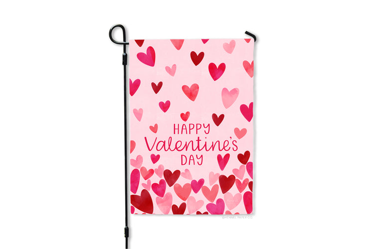 Garden Flag - Valentine's Day Hearts